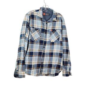 The American Outdoorsmen Men's Multicolor Plaid Button-Front Shirt Size XL